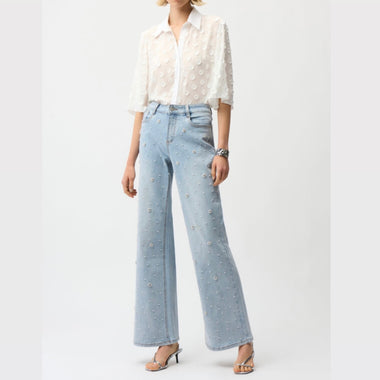 Joseph Ribkoff Pearled Flare Jeans