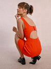 Molly Bracken Coral Back Cut Out Dress