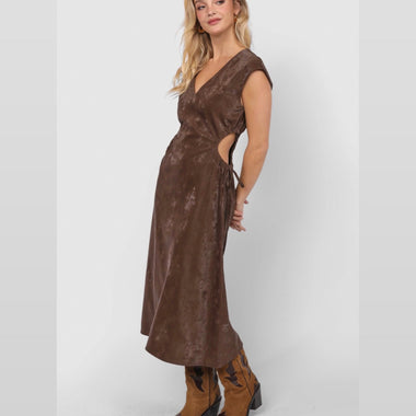 Sadie & Sage Leather Cutout Dress