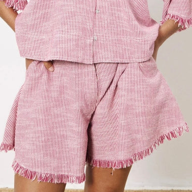 FRNCH Anastazia Striped Shorts