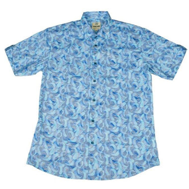 Trend S/S Aqua/Blue Waves print