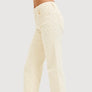 Risen Ivory Textured Crop Jeans