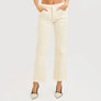 Risen Ivory Textured Crop Jeans