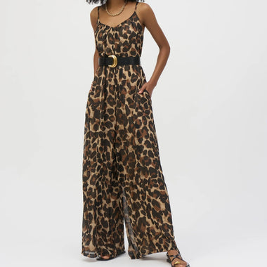Joseph Ribkoff Cheetah Wide Leg Jumpsuit