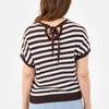 Brandtex Coffee Bean Striped Top