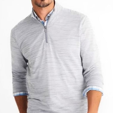 Johnnie-O Apex Light Grey Performance 1/4 Zip Pullover