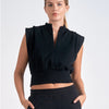 Elan black cropped sweater top