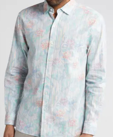 Tommy Bahama Peach Floral SS