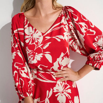 Joseph Ribkoff Red Floral Top