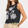 Strut & Bolt Floral Embroidery Sleeveless Top