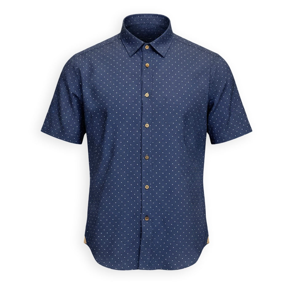 American Heritage Cream Dot Performance Shirt S