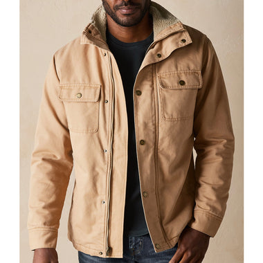 The Normal Brand tan canvas core coat
