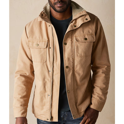 The Normal Brand tan canvas core coat