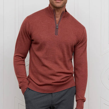 Raffi The Palmer Cinnamon Quarter Zip