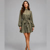 Meet Me In Santorini Gold Tapestry Button Dress