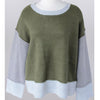kerenhart olive/grey colorblock sweater