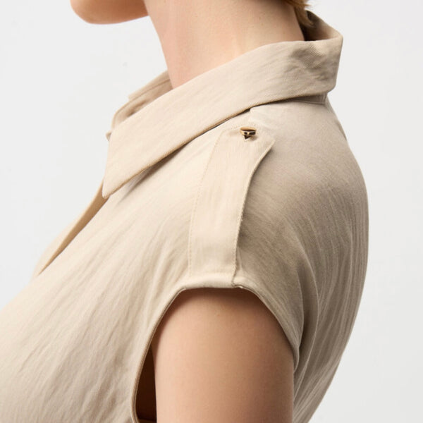 Joseph Ribkoff Belted Beige Dress – Graif Clothing