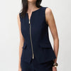 Joseph Ribkoff Midnight Blue Zip Top