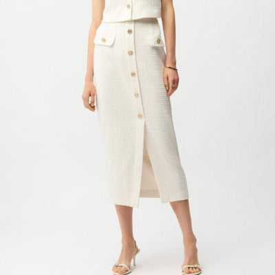 Joseph Ribkoff Elegant Cream Pencil Skirt