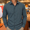 Lugano Navy & Sage Floral Sportshirt