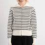 Molly Bracken Striped Knit Zip Cardigan