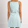 Molly Bracken Aqua Striped Mini Dress