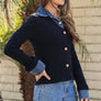 Strut & Bolt Mixed Media Denim Sweater