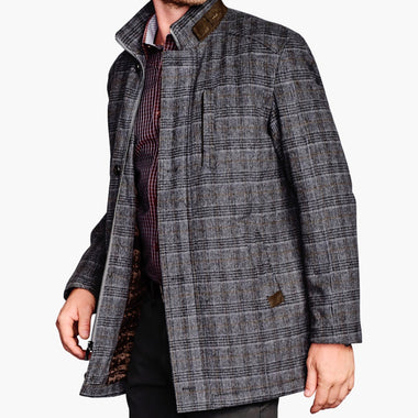 j&m navy plaid peacoat
