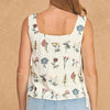 Strut & Bolt Botanical Embroidered Tie Top