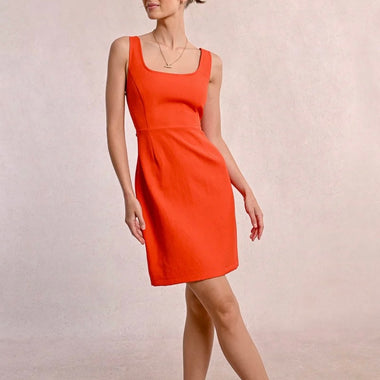 Molly Bracken Coral Back Cut Out Dress