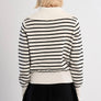 Molly Bracken Striped Knit Zip Cardigan