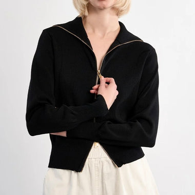 Molly Bracken Knit Zip Caridgan