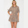 Meet Me In Santorini Autumn Pebble Satin Dress