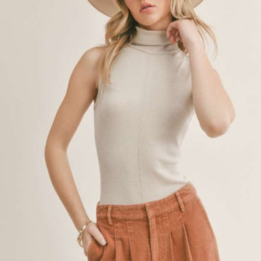 Sage The Label cream turtleneck bodysuit