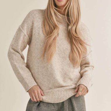 Sage The Label Wisteria Mock Neck Sweater
