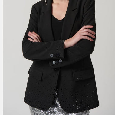 joseph ribkoff black embellishment blazer