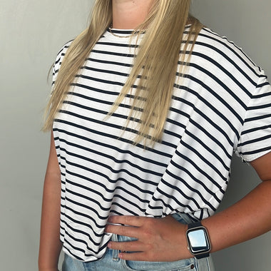 Molly Bracken White/Navy Shirt With Bow