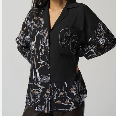 joseph ribkoff face blouse