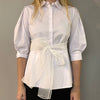 Insight White Bow Blouse