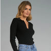 Elan Black Sweater Bodysuit
