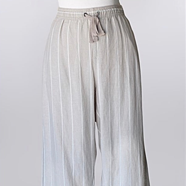 Women's White Cotton Beach Pants & Wide Leg Lounge Pants