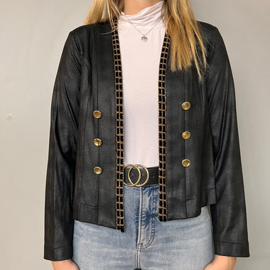 Insight Black & Gold Button Jacket