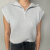 Elan Grey Sleeveless Sweater 3/4 Zip