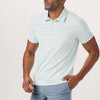 The Normal Brand Fore Stripe Performance Polo - Sea Glass