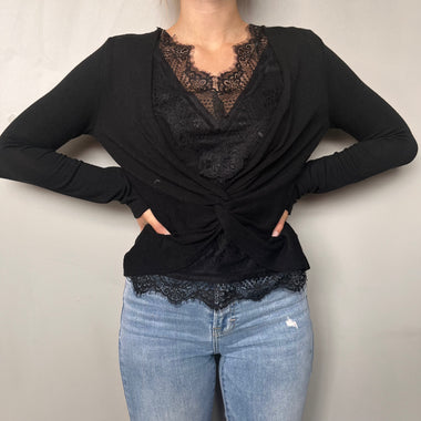 Frank Lyman Black Knot/Lace Front